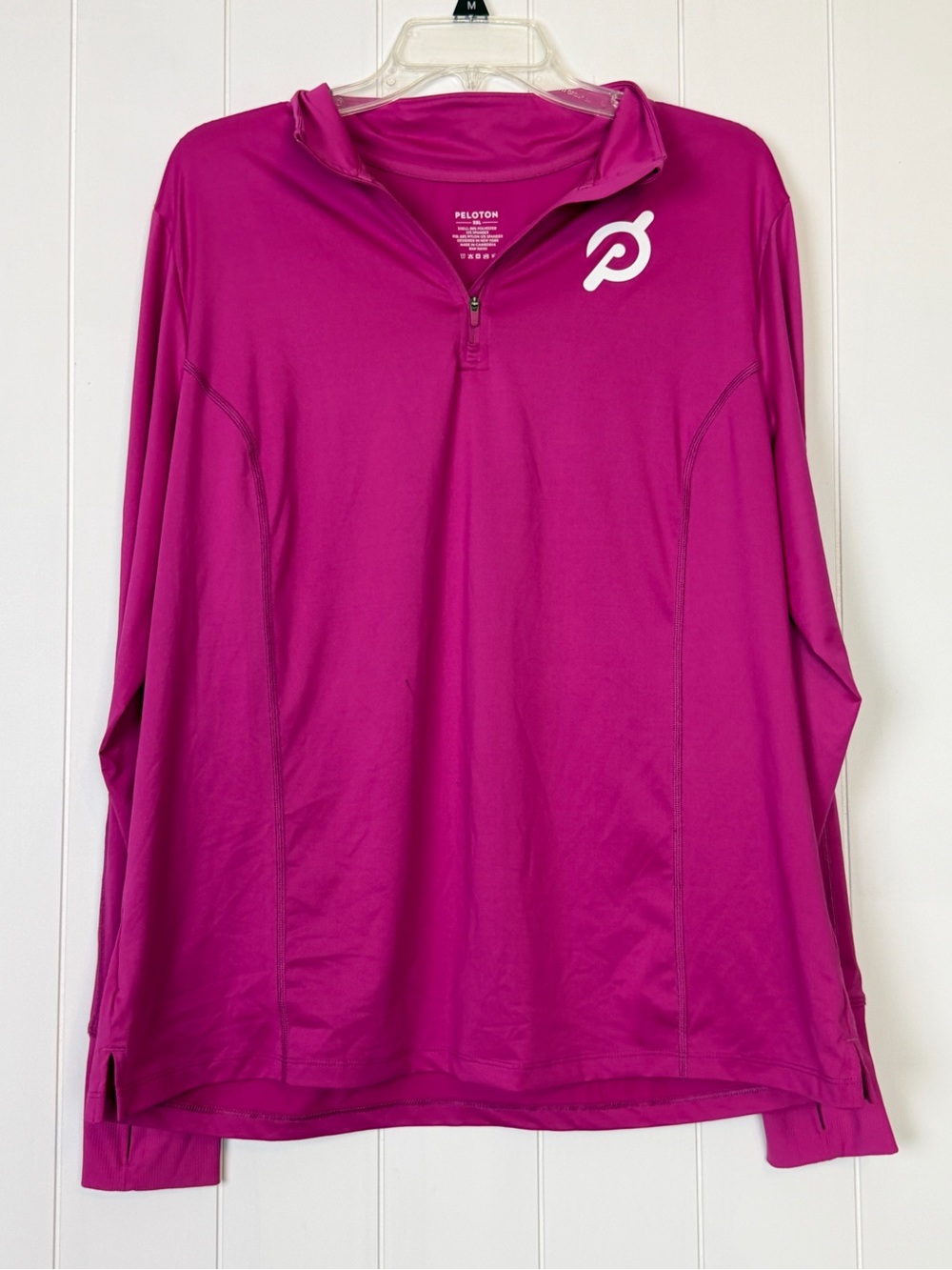 Peloton Womens 2X Long-Sleeve Half-Zip Top - Magenta Pink